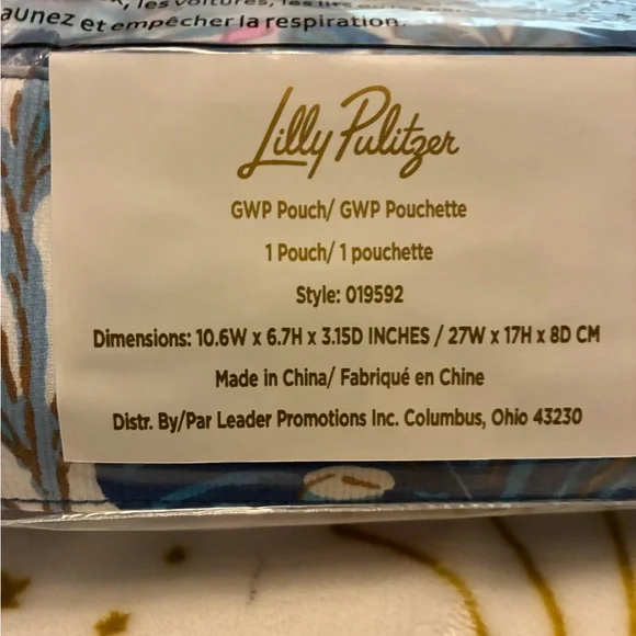 NWT Lilly Pultizer Breezy Aqua Best Fronds Forever Blue, Pink & White - Picture 4 of 5